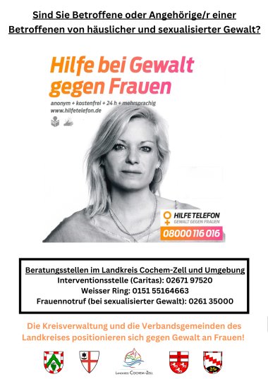 Flyer Hilfe bei Gewalt gegen Frauen