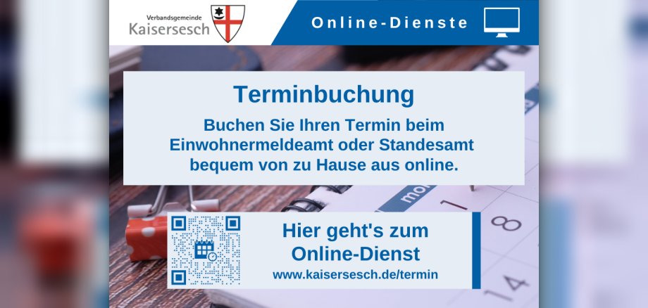 Hinweis auf Terminbuchungen
