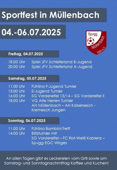 Plakat Sportfest Müllenbach