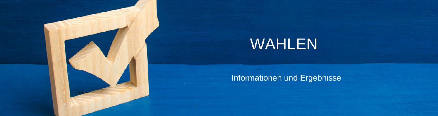 Hinweisfoto auf Wahlen in blauer Farbe Hinweisfoto auf Wahlen in blauer Farbe