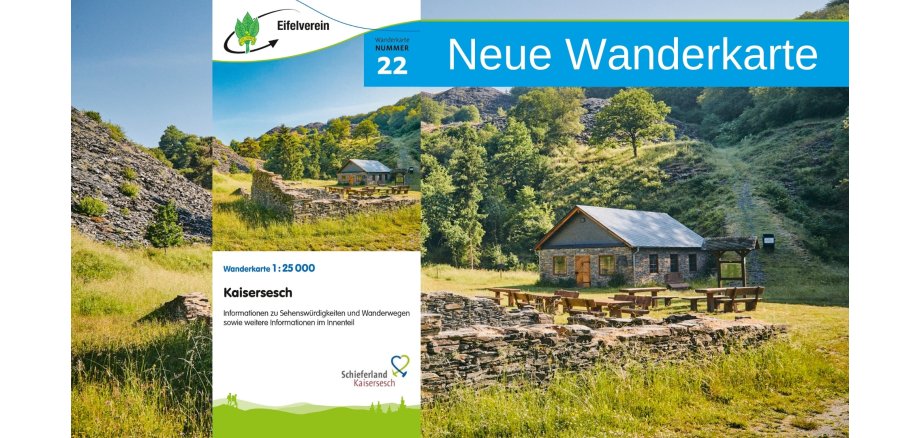 Spalthaus Schieferland mit Wanderkarte