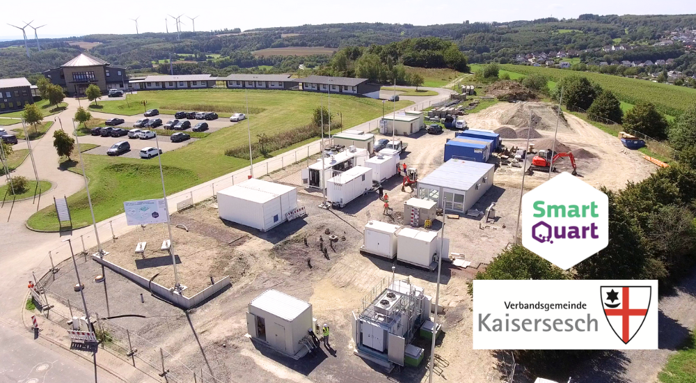 Luftbild der Baustelle von SmartQuart